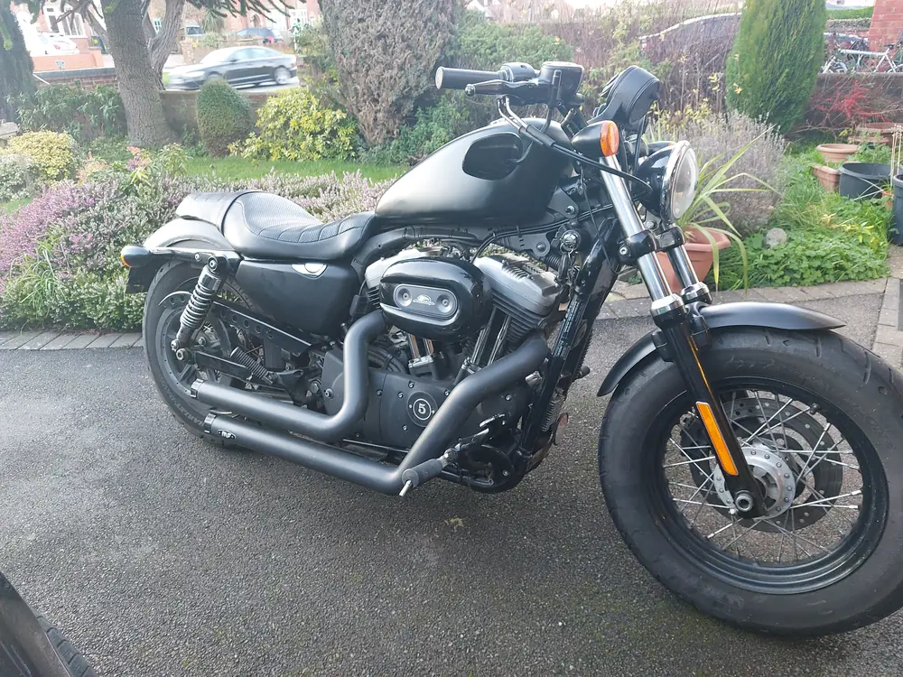 Black Harley-Davidson Sportster Forty-Eight