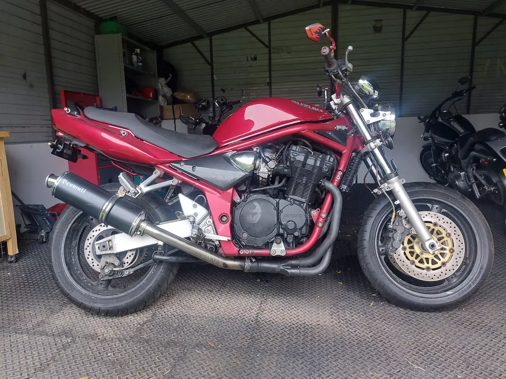 Red Suzuki Bandit streetfighter motorbike